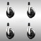 Service Caster 5 Inch 316SS Soft Rubber Wheel Swivel 1-1/2 Inch Expanding Stem Caster Set SCC SCC-SS316EX20S514-SRS-112-4 - alternate 1